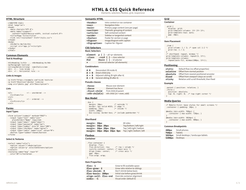 HTML & CSS Quick Reference Color thumbnail